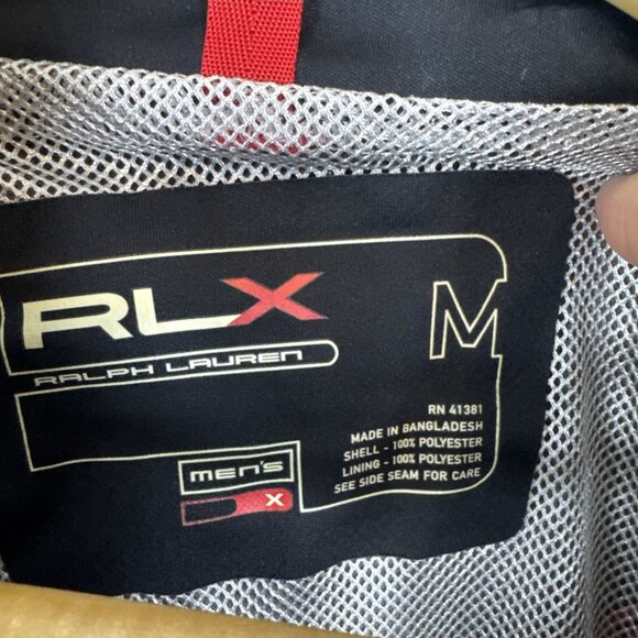 RLX Ralph Lauren Quarter-Zip Wind Pullover Black/Red Men’s Medium - Picture 4 of 6